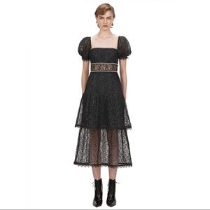 ISO Self-Portrait Sequin Circle Lace Midi Dress
